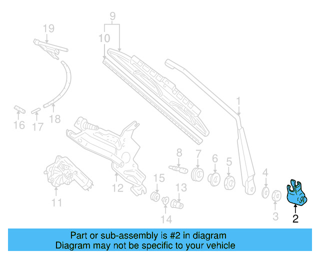 Wiper Arm Cap 3A0-955-435 - View 6