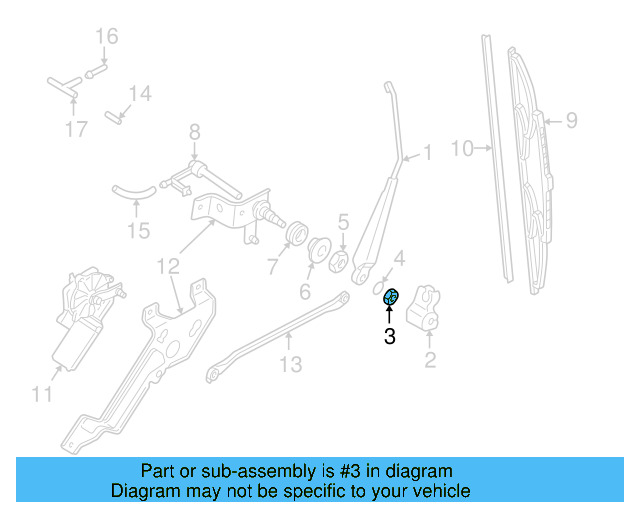 Wiper Arm Nut 7D0-955-243 - View 5
