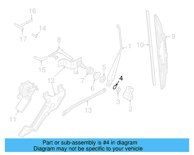 Wiper Arm Washer N-011-558-13 - View 4