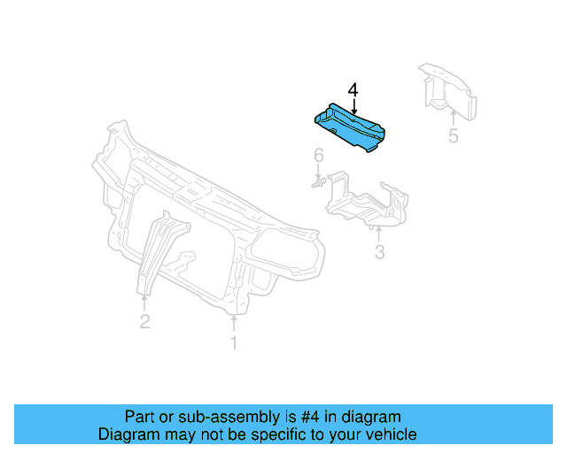 Radiator Support Air Deflector 1J0-805-971-B41 - View 12