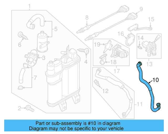 Secondary Air Injection Pump Hose 1K0-131-149-H - View 15