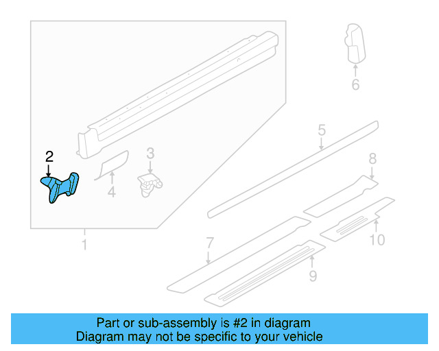 Rocker Molding Clip 3B0-853-576 - View 10