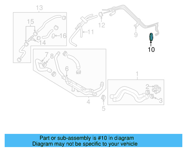 Reservoir Hose Clamp N-906-869-02 - View 357