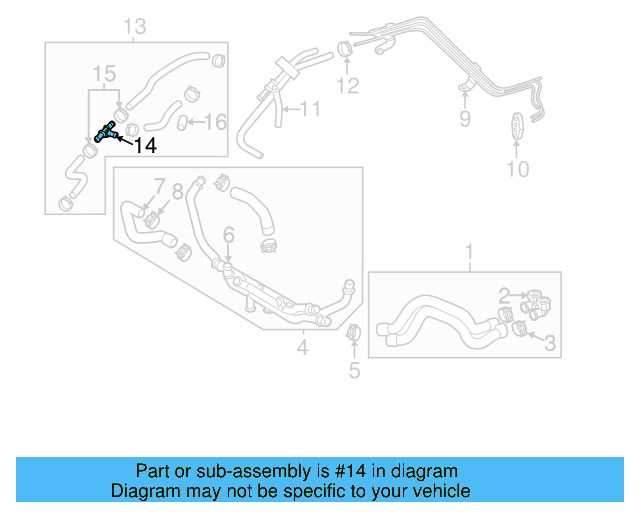 Upper Hose Coupling 1K0-122-291-R - View 20