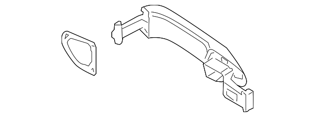 Handle, Outside (Unpainted) 3c0837206gru - View 6