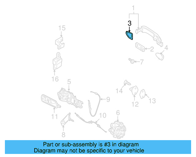 Handle, Outside Packing 3C0-839-209-B - View 11