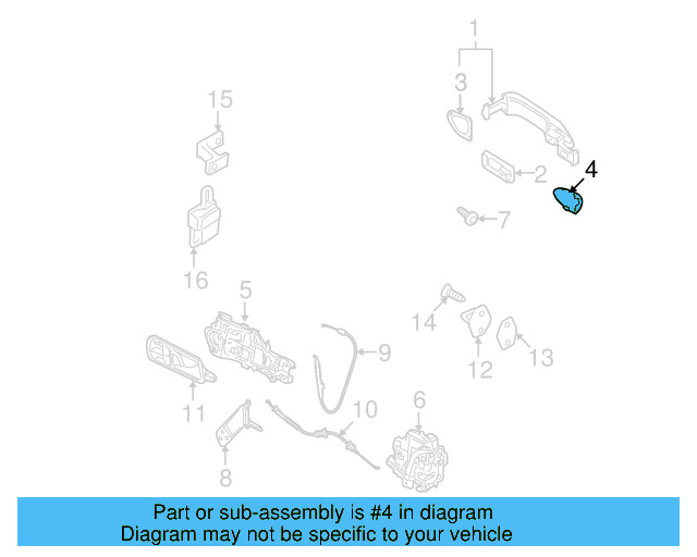 Handle, Outside Housing 3C0-839-168 - View 12