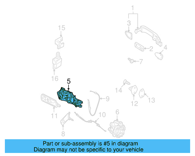 Handle Base 3C0-837-885-J - View 2