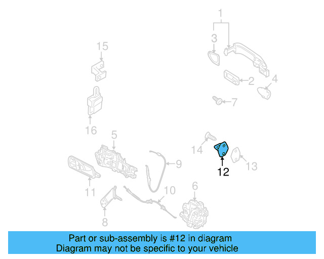 Door Lock Striker Plate 3C0-837-767-A - View 15