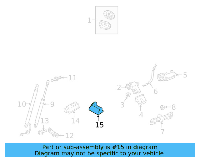 Lift Gate Switch 3G0-959-831-B-WHS - View 5