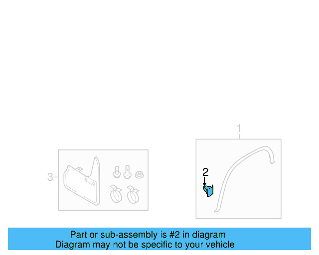 Wheel Opening Molding Clip 3C0-853-585-B - View 8