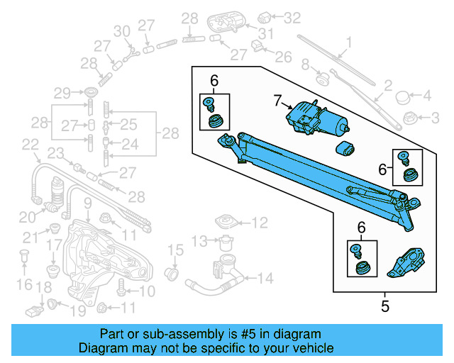 Wiper Linkage 5NN-955-023-D - View 5