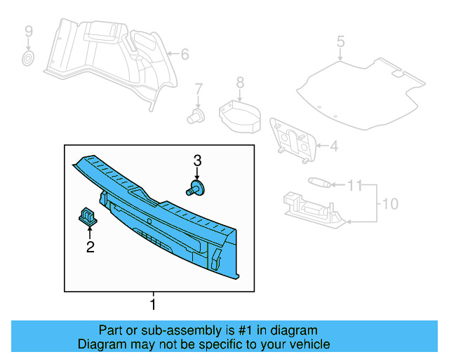 Rear Panel Trim 5C3-863-459-B-82V - View 3