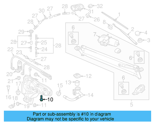 Washer Reservoir Bolt N-909-995-04 - View 3