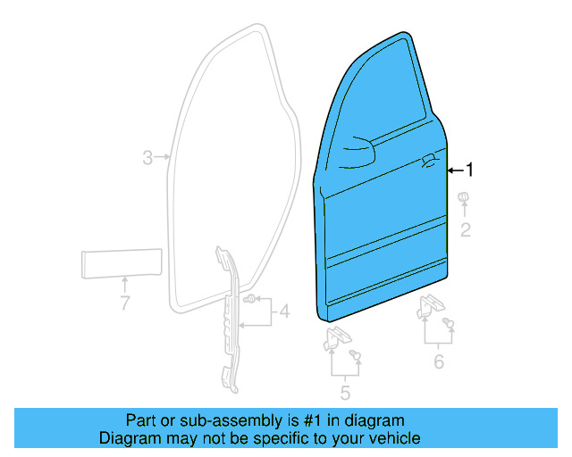 Door Shell 3B4-831-051-BE - View 3