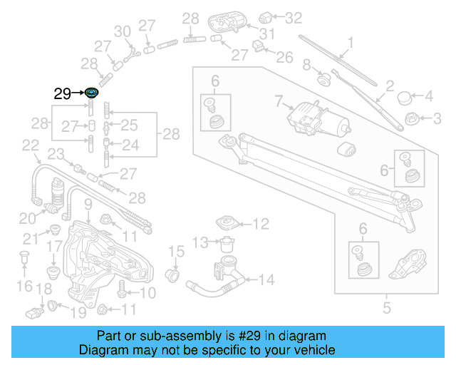 Tubing Grommet 6Q0-955-998 - View 36
