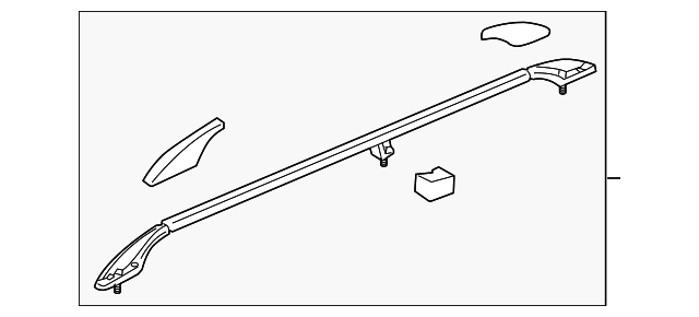 Roof Luggage Carrier Side Rail 3C9-860-025-B-03C - View 2