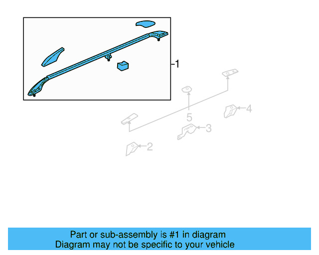 Roof Luggage Carrier Side Rail 3C9-860-025-B-03C