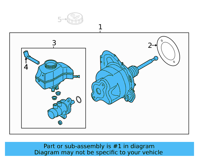 Master Cylinder 5Q1-614-019-AD-REP - View 8
