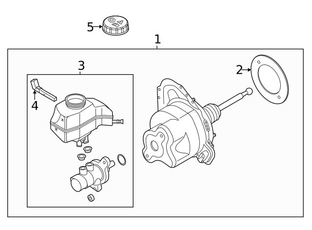 Master Cylinder Assembly Gasket 3Q0-612-161