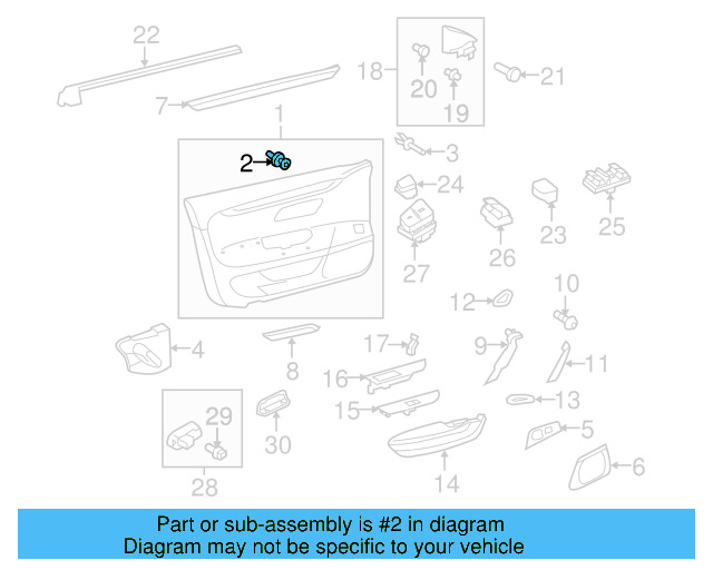 Door Trim Panel Rivet N-910-500-01-Q70 - View 4