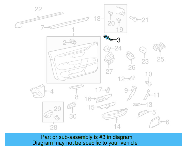 Door Trim Panel Rivet N-910-500-01-Q70 - View 9