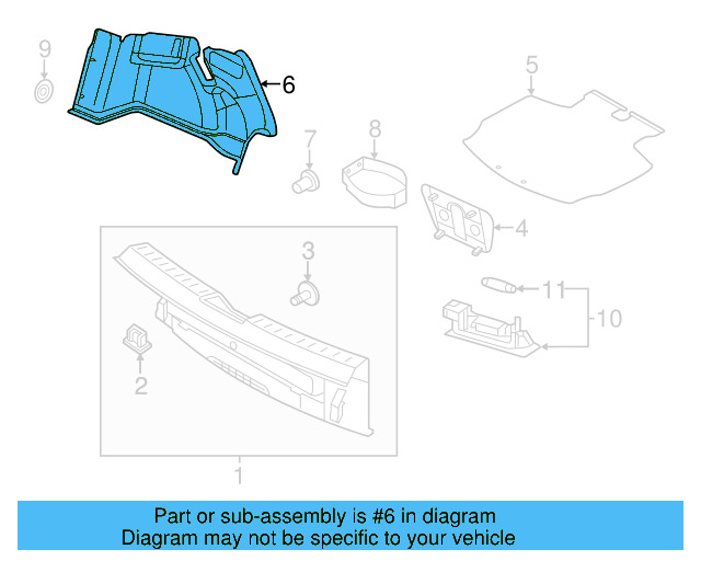 Wheelhouse Trim 5C3-867-428-D-CA9 - View 2