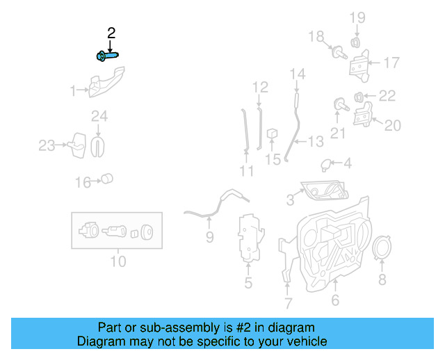 Handle, Outside Screw WHT-004-487 - View 3
