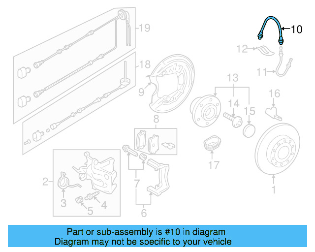 Brake Hose 1Q0-611-775-D - View 3