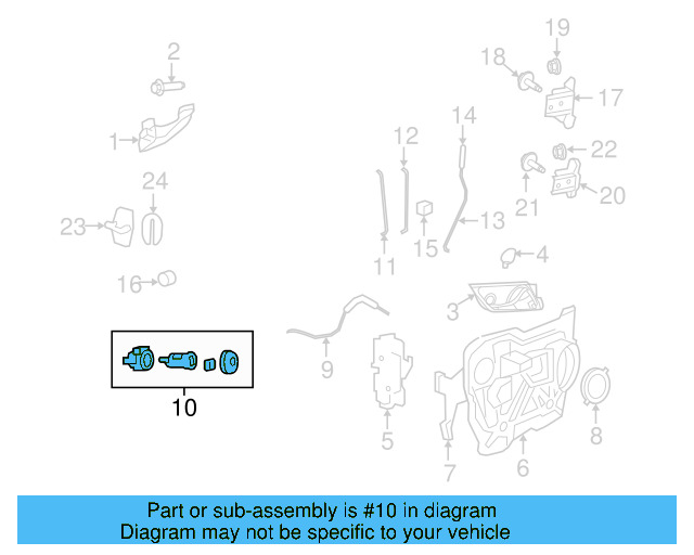 Lock Cylinder 7B0-837-167-A - View 2