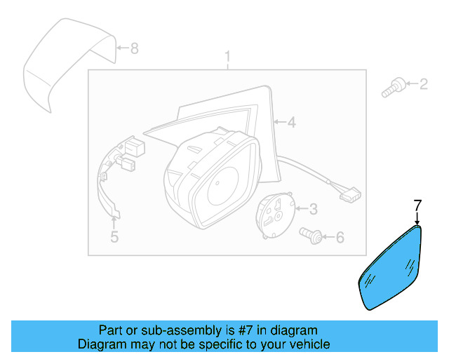 Mirror Glass 561-857-521-A - View 5