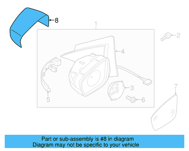 Mirror Cover (Unpainted) 5z1857538egru