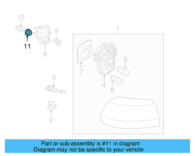 Tail Lamp Assembly Mount 5K0-945-246-A - View 2