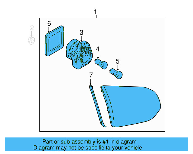 Backup Lamp Assembly 5K0-945-094-AA - View 5