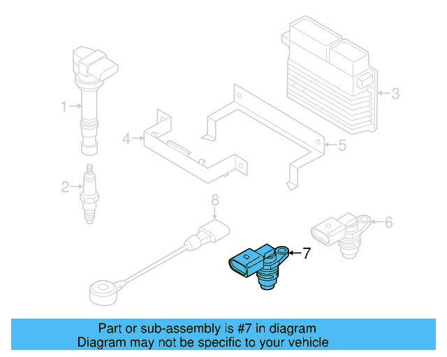 Crankshaft Position Sensor 06K-906-433-B - View 26