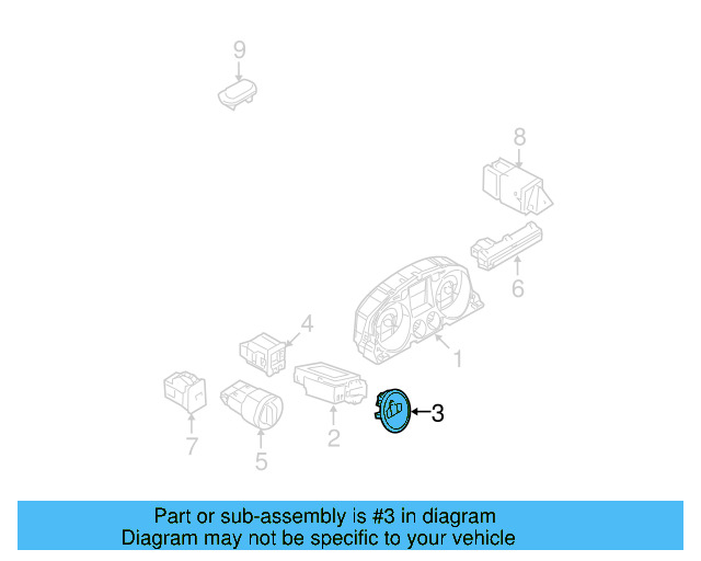 Switch Bezel 3AA-905-219-A-9B9 - View 17