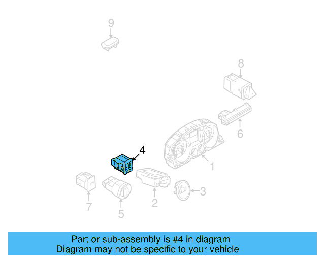 Instrument Light Rheostat 3C0-941-334-A-REH - View 13