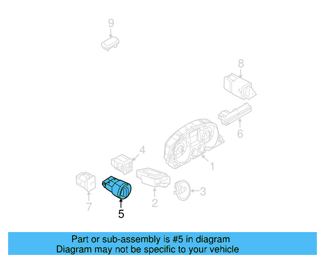 Headlamp Switch 3C8-941-431-D-XSH - View 27
