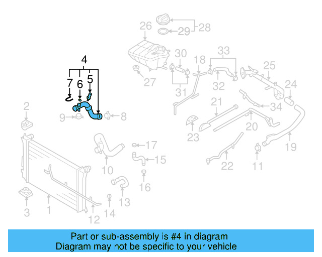 Upper Hose 3D0-122-051-AC - View 3