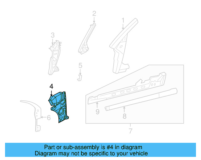 Upper Pillar Reinforced 1C0-809-623-D