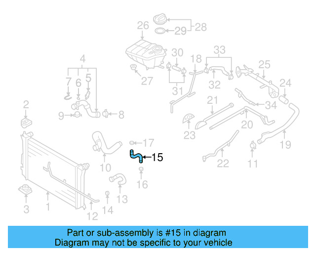 Water Hose 3D0-121-157-AN - View 2