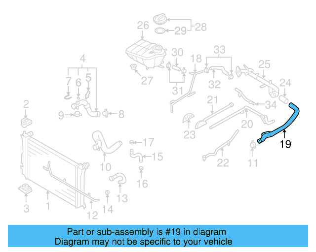 Water Pipe 077-121-070-P - View 2