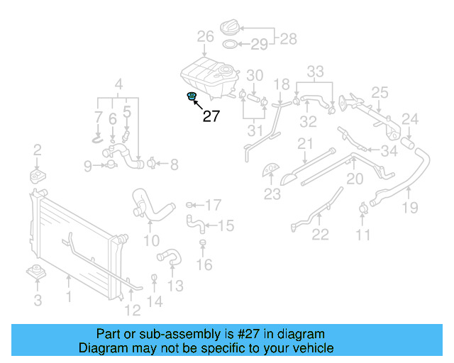 Reservoir Grommet 3D0-819-345-B - View 5