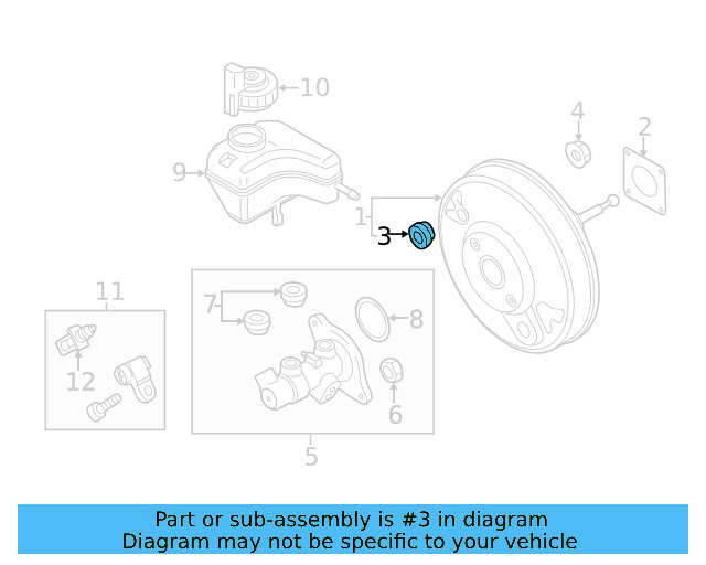 Power Brake Booster Grommet 1S0-612-250-A - View 28