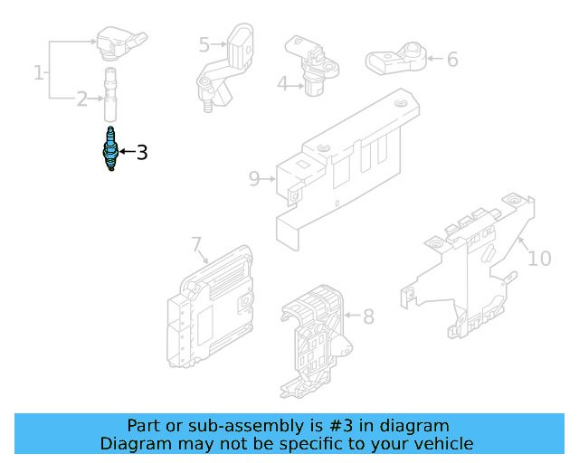 Spark Plug 04E-905-602-D - View 10