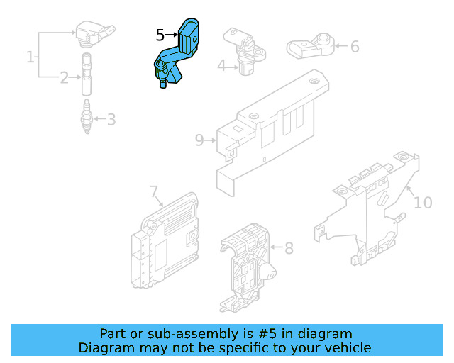 Crankshaft Sensor 05E-906-433-E - View 10