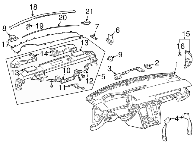 Instrument Panel Anchor Plate 4A0-857-327-B