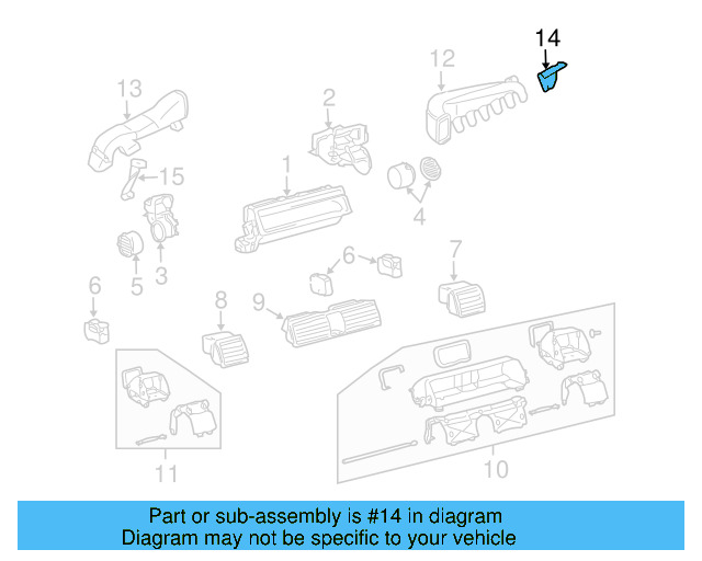 Floor Duct Bracket 3D1-819-550-A - View 3