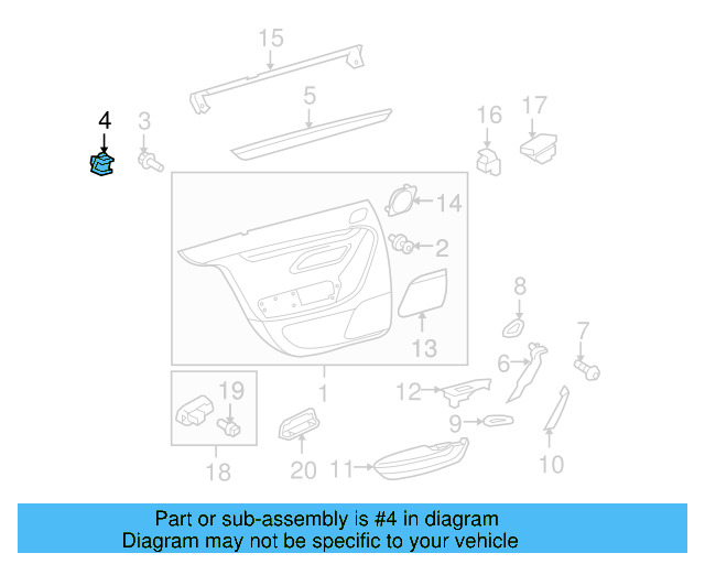 Door Trim Panel Rivet N-910-500-01-CT6