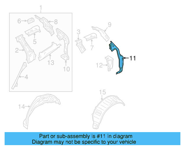 Lower Pillar Lower Reinforced 7P6-809-696